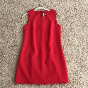 JCrew Petite Scalloped Dress